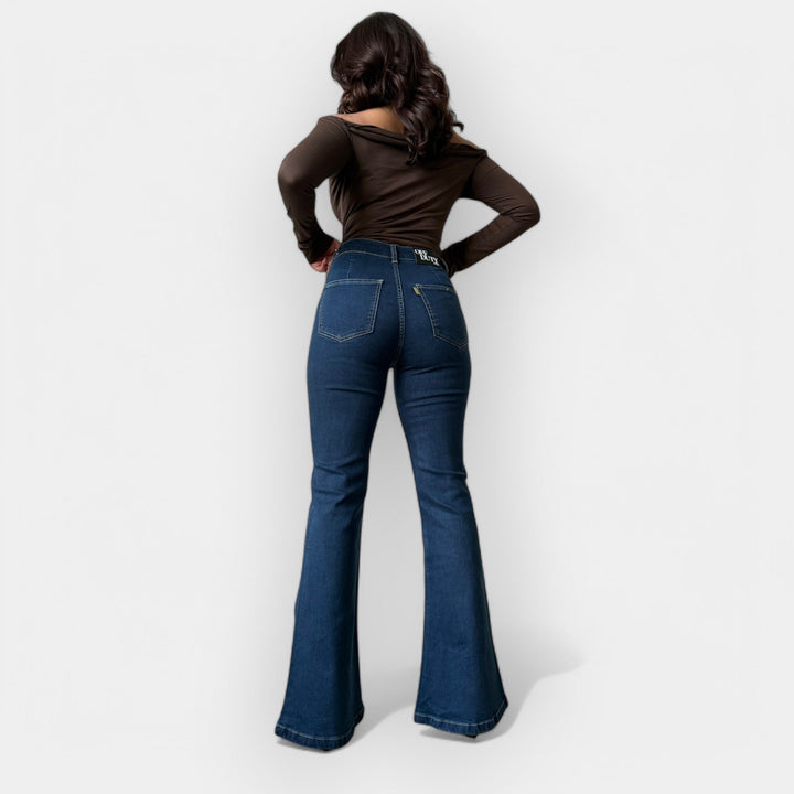 Højtaljede Flare Jeans