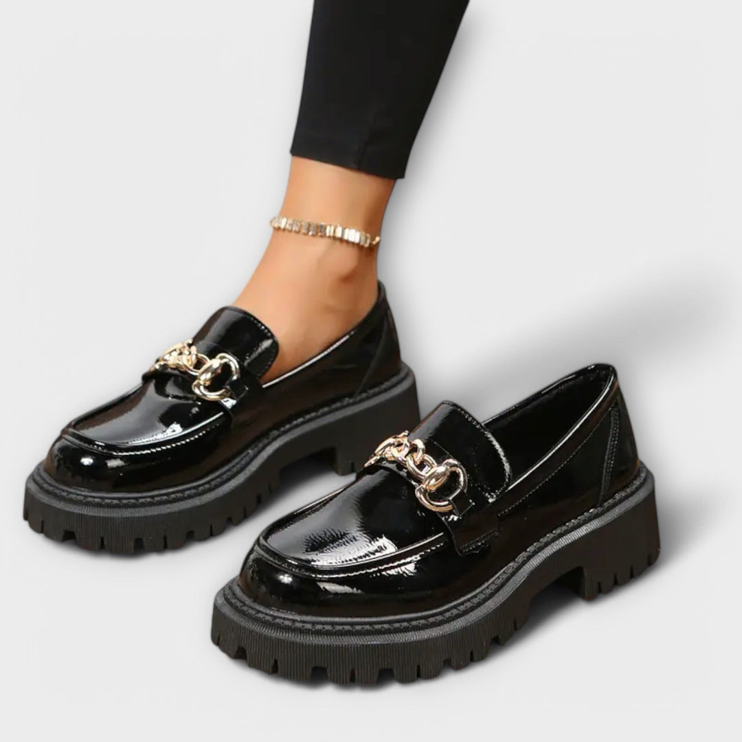 Dame Plateau Loafer Sko med Troldmandsstil