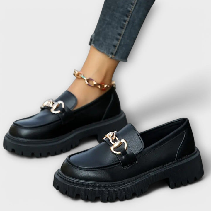 Dame Plateau Loafer Sko med Troldmandsstil