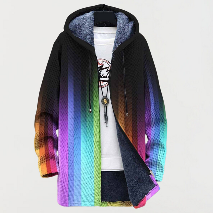 Jakke med gradient regnbue