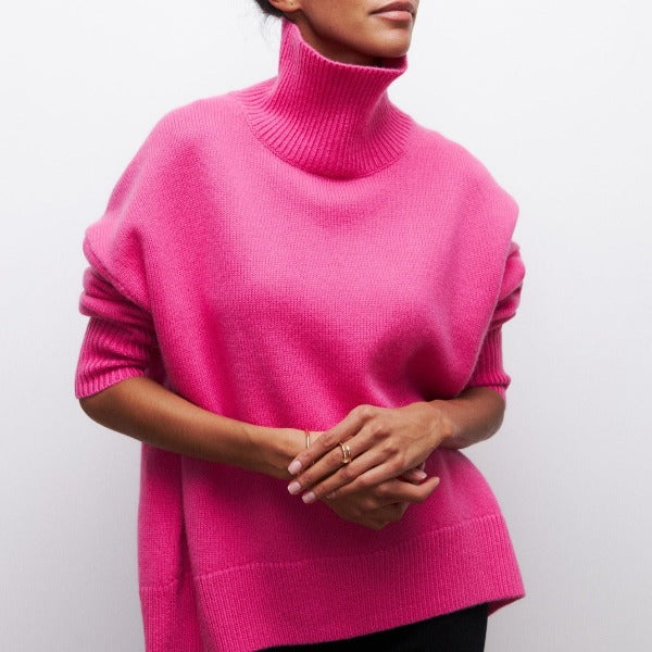 Katrielle - komfortabel sweater med høj hals