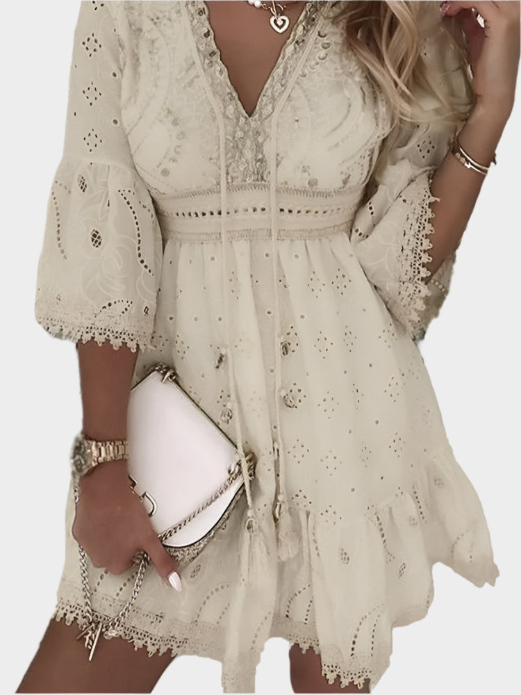 Boho Sommer Kort Kjole