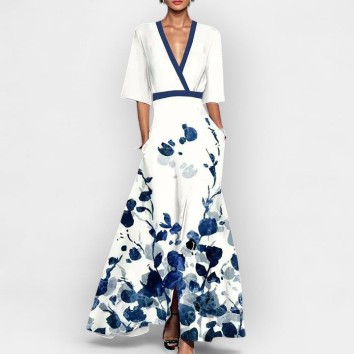 Maxi Kjole med Blomster Design