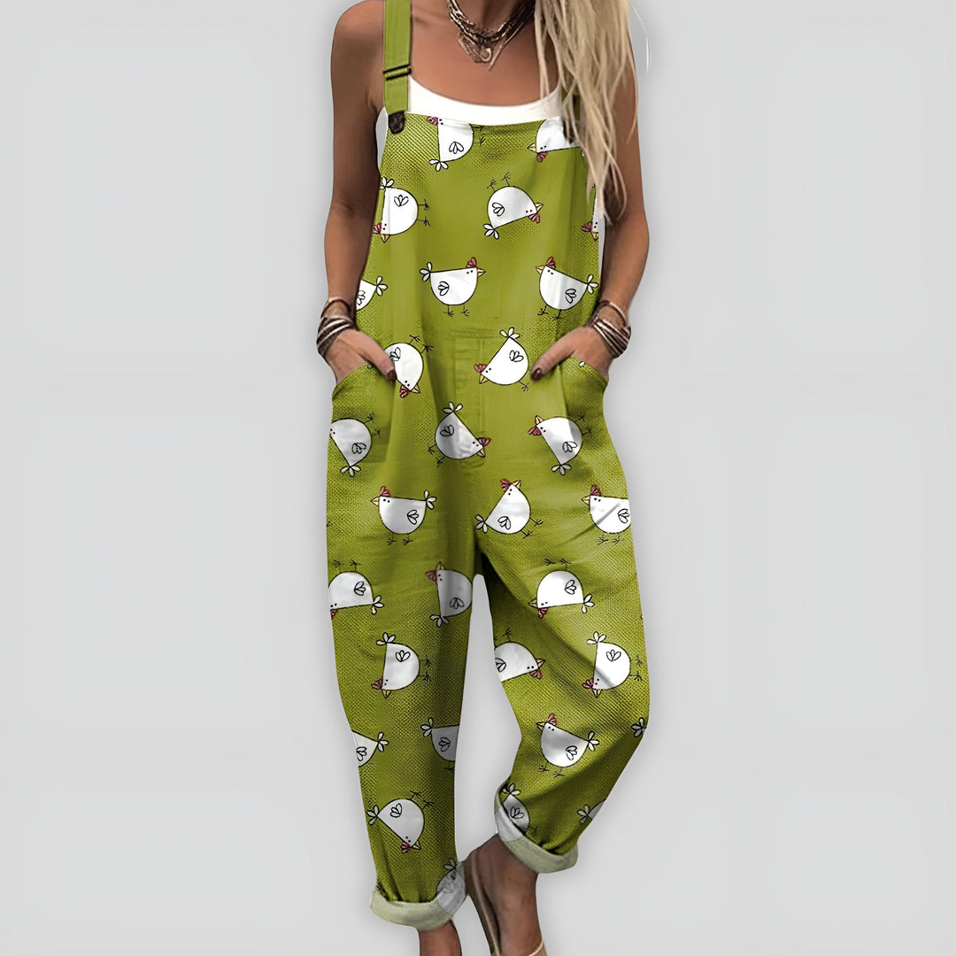 Behagelig og Elegant Jumpsuit med Løs Pasform