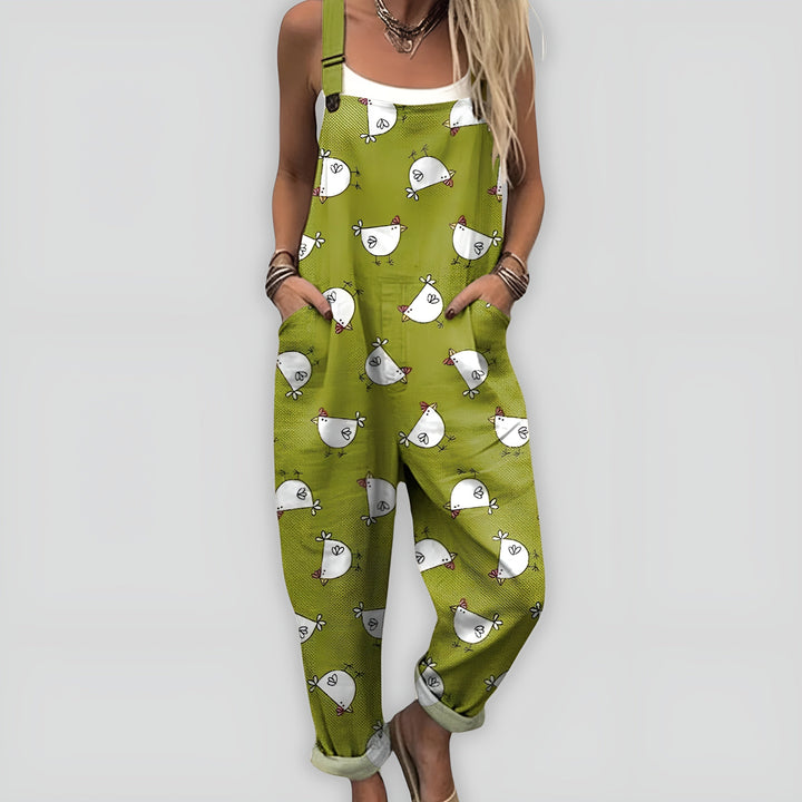 Behagelig og Elegant Jumpsuit med Løs Pasform