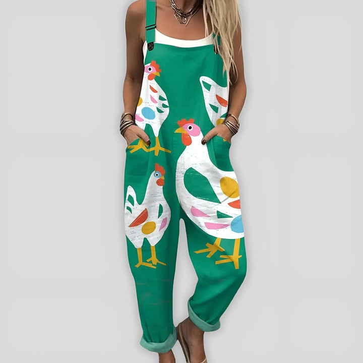 Behagelig og Elegant Jumpsuit med Løs Pasform