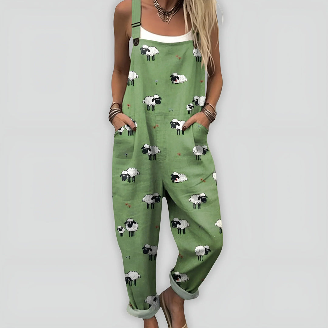 Behagelig og Elegant Jumpsuit med Løs Pasform
