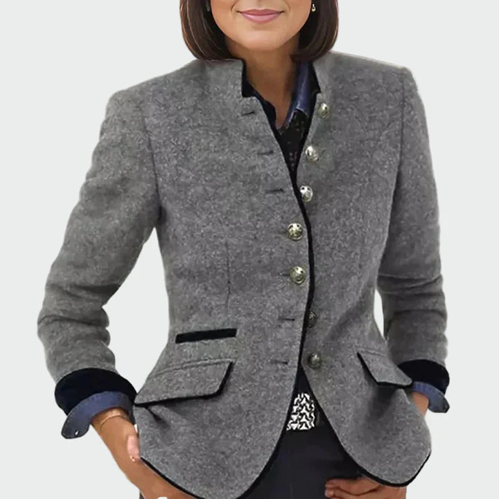 Elegant kort jakke med lommer