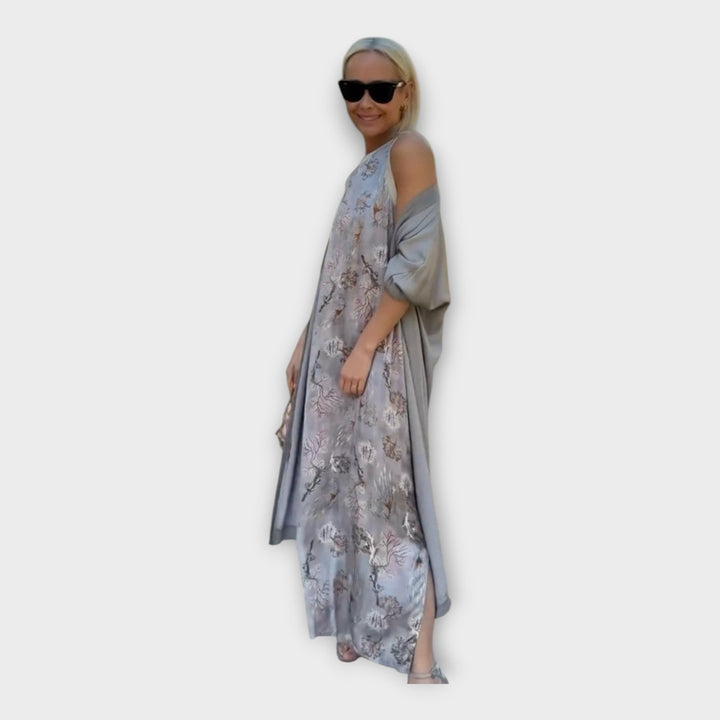 Maxi Kjole med Aérisk Linje og Design