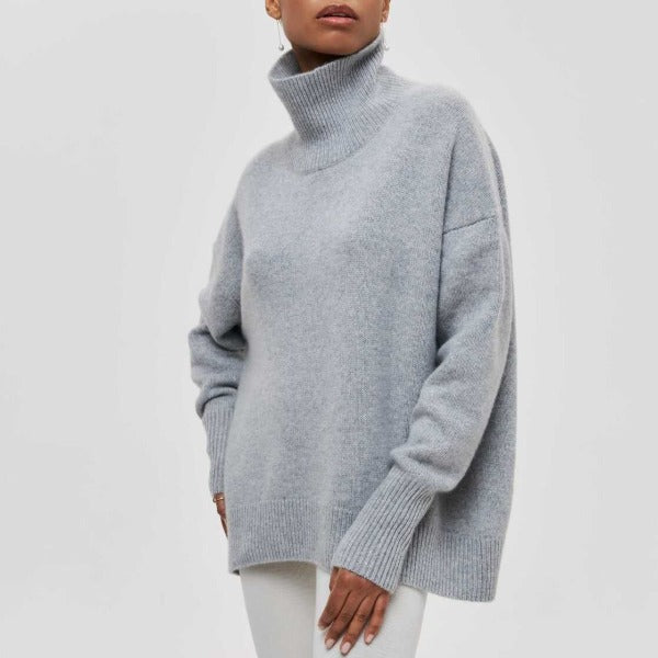 Katrielle - komfortabel sweater med høj hals