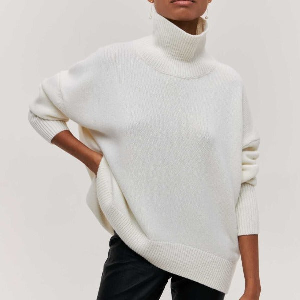 Katrielle - komfortabel sweater med høj hals