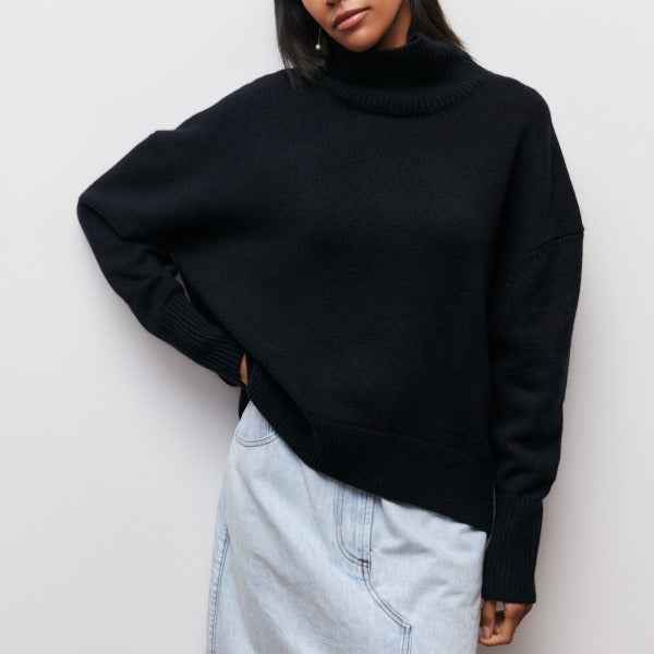 Katrielle - komfortabel sweater med høj hals