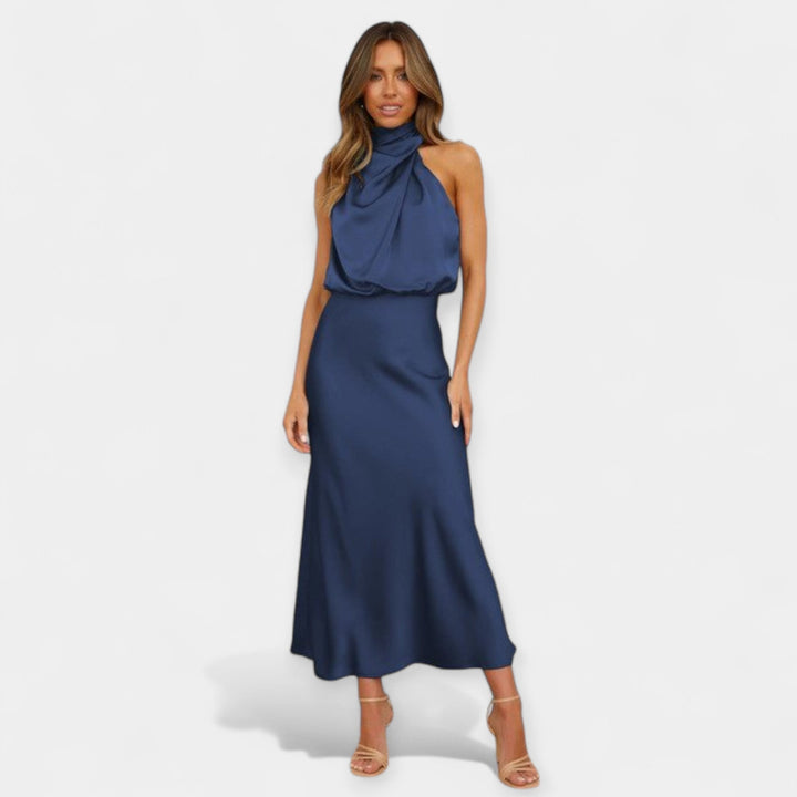 Maxikjole med off-shoulder