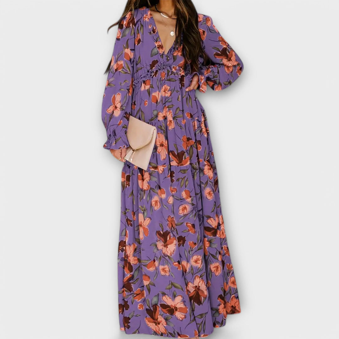 Maxi Kjole med Blomster