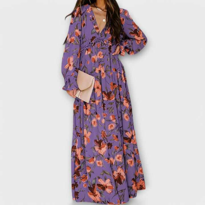 Maxi Kjole med Blomster