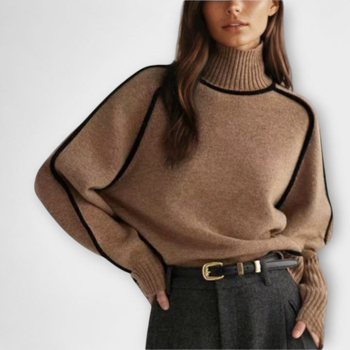 Emilie - Blødt &amp; elegant sweater med høje krav