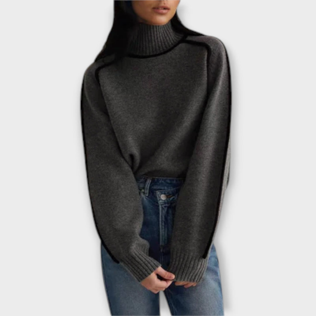 Emilie - Blødt &amp; elegant sweater med høje krav