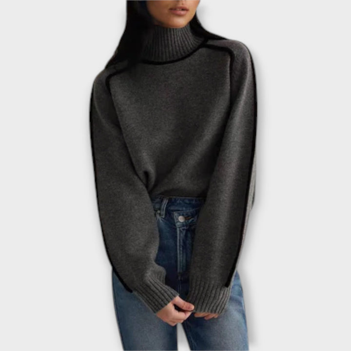 Emilie - Blødt &amp; elegant sweater med høje krav
