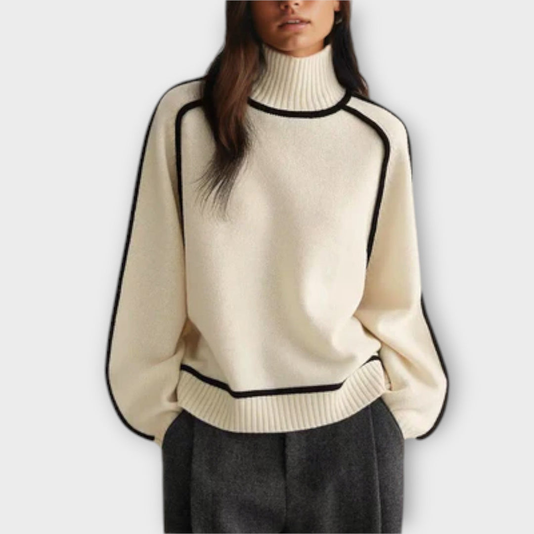 Emilie - Blødt &amp; elegant sweater med høje krav