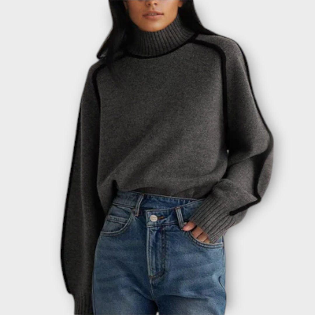 Emilie - Blødt &amp; elegant sweater med høje krav