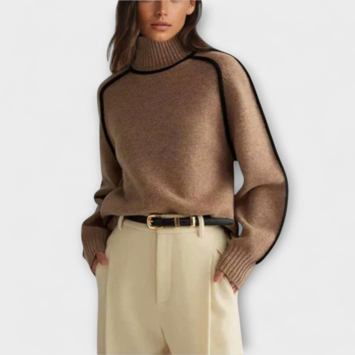 Emilie - Blødt &amp; elegant sweater med høje krav