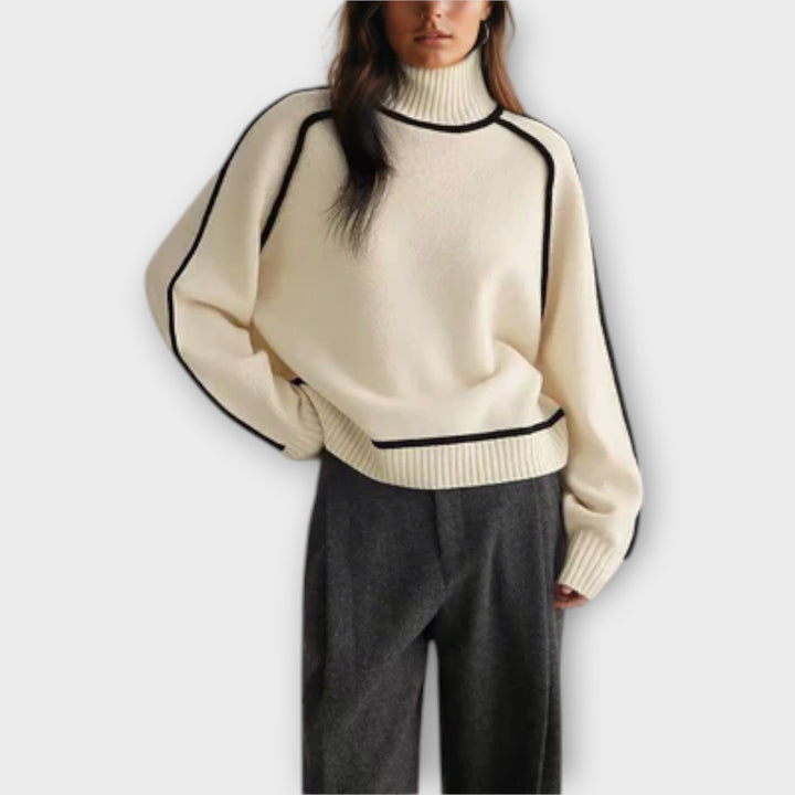 Emilie - Blødt &amp; elegant sweater med høje krav
