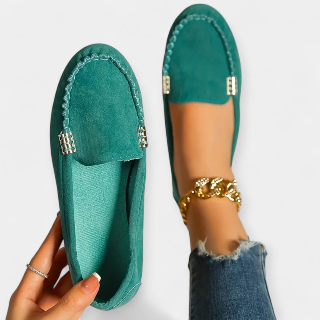 Loafers med Metal Detaljer