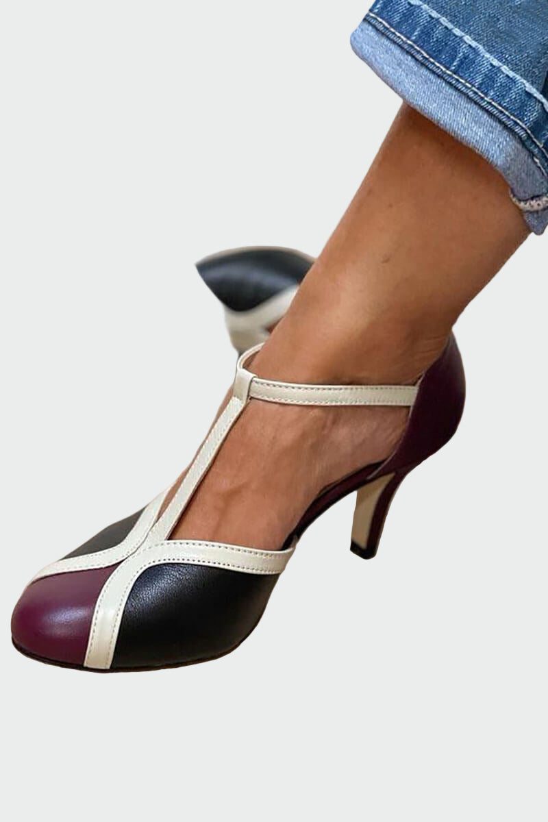 Retro stiletto med T-strop