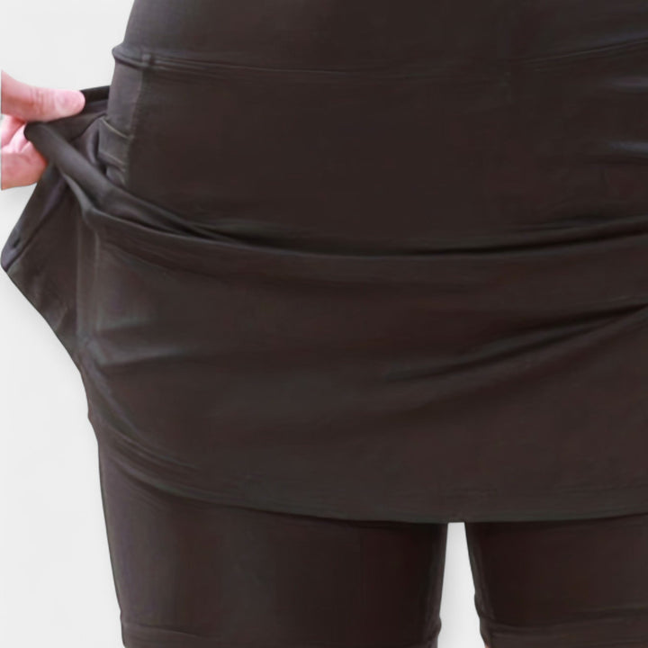 Højtaljede Shorts med Nederdel