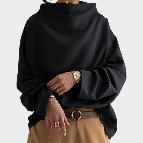 Alma - Casual top med høj hals