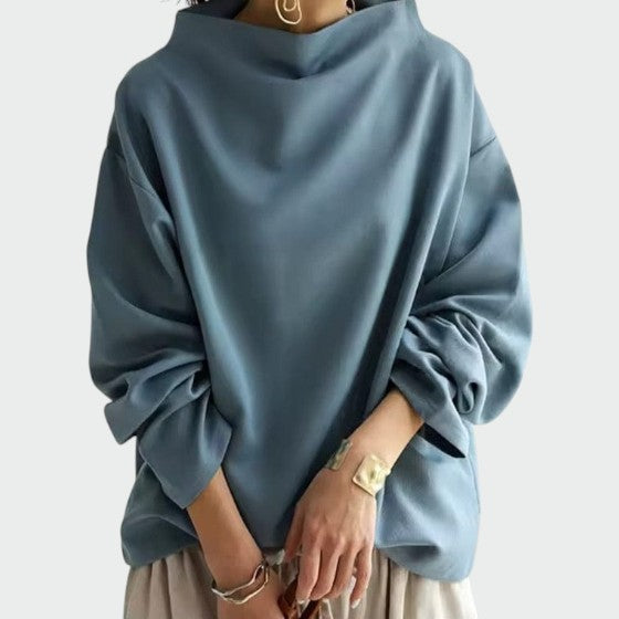 Alma - Casual top med høj hals