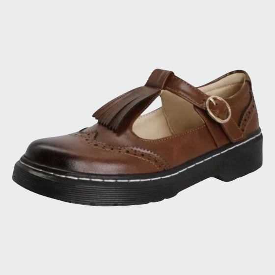 Olivia - Elegante T-Bar Lædersko