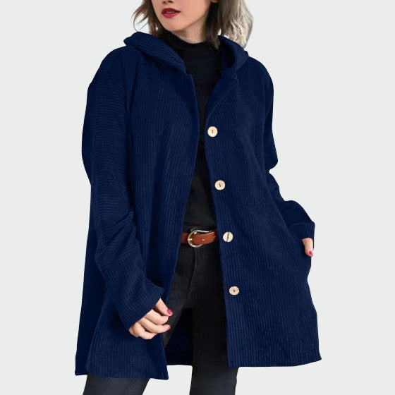 Alma - Hyggelig hættetrøje i fløjl