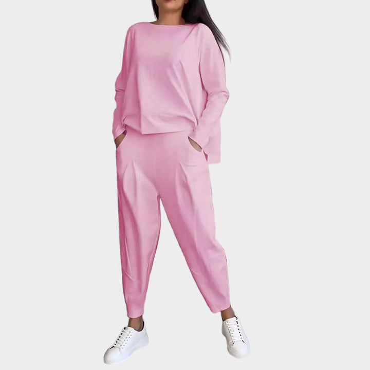 Sæt med Bluse og Bukser i Let Elegance