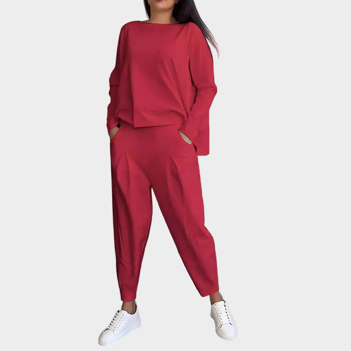 Sæt med Bluse og Bukser i Let Elegance