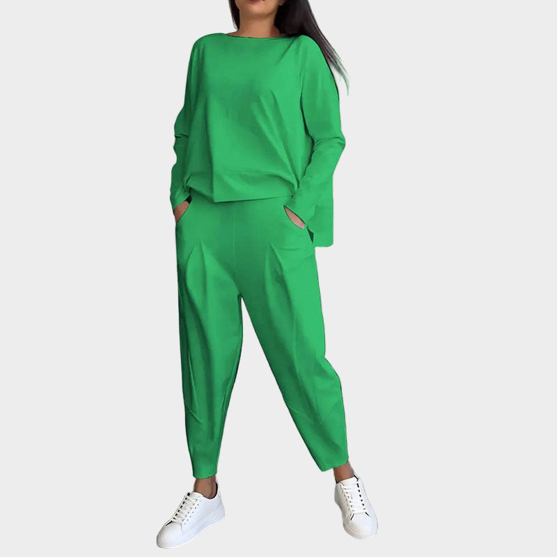 Sæt med Bluse og Bukser i Let Elegance