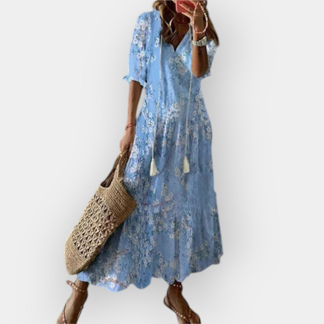 Maxi Kjole med Boheme Stil
