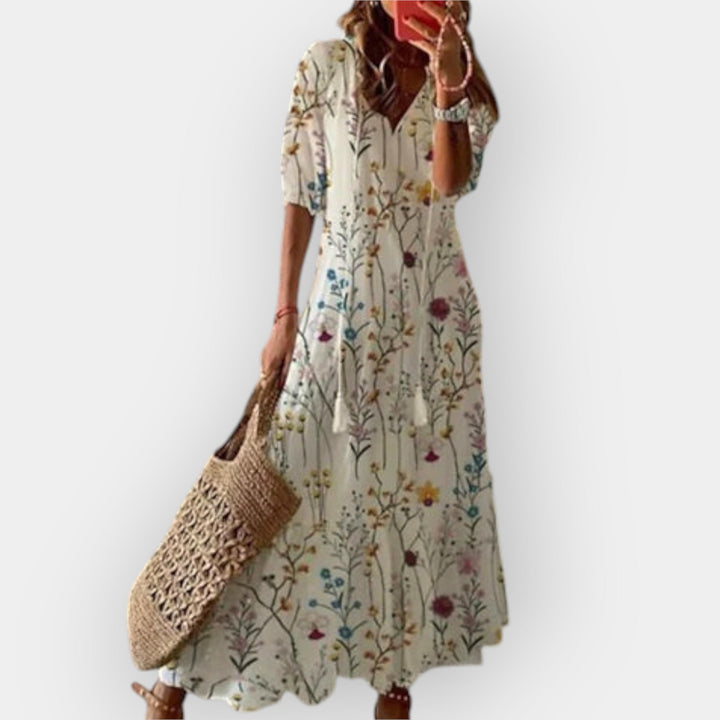 Maxi Kjole med Boheme Stil