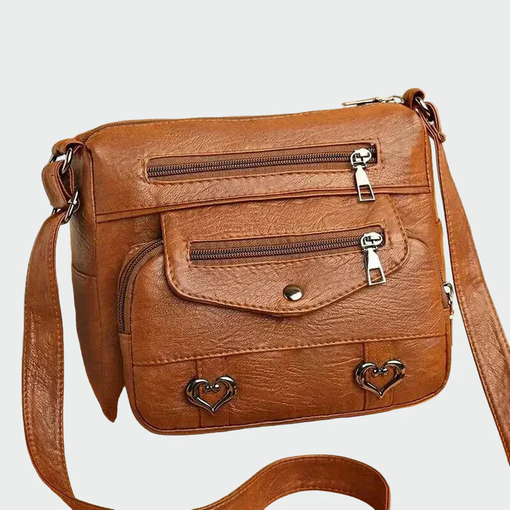 Blod læderhåndbagage